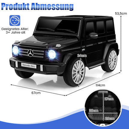 Elektroauto für Kinder Mercedes Benz G500 Kinderauto Elektro mit Fernbedienung schwarz