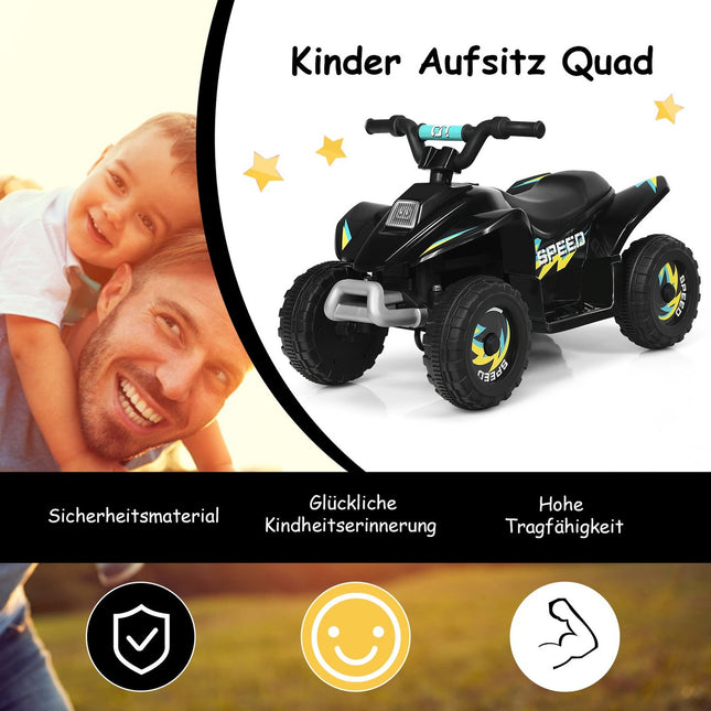 Elektroauto für Kinder, Elektro Kinderquad, Kindermotorrad, 73 x 40 x 44,5 cm, schwarz