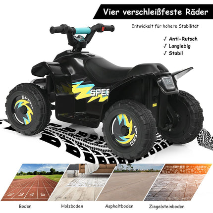 Elektroauto für Kinder, Elektro Kinderquad, Kindermotorrad, 73 x 40 x 44,5 cm, schwarz