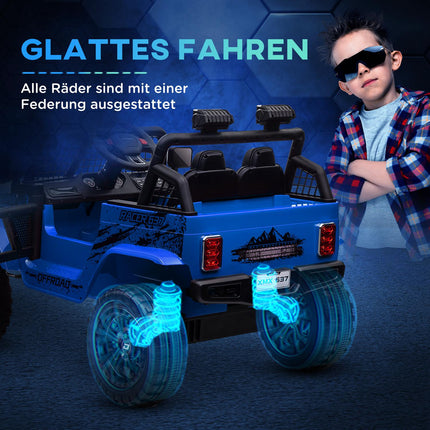 Elektroauto für Kinder, 12V Gelände mit Musik, blau