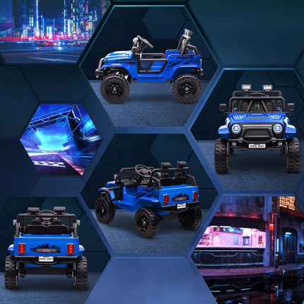 Elektroauto für Kinder, 12V Gelände mit Musik, blau