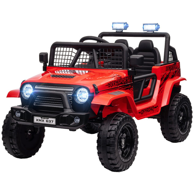 12V Elektroauto für Kinder, Geländewagen mit Musik und Fernbedienung