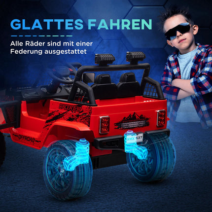 12V Elektroauto für Kinder, Geländewagen mit Musik und Fernbedienung