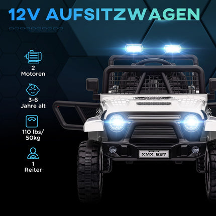 Elektrisches Kinderauto 12V - Geländewagen, Musik, Fernbedienung
