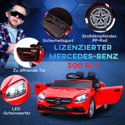 Elektroauto für Kinder, Fernbedienung, USB-Musik, Rot