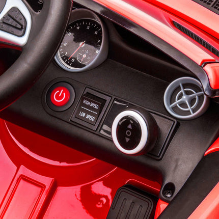 Elektroauto für Kinder, Fernbedienung, USB-Musik, Rot