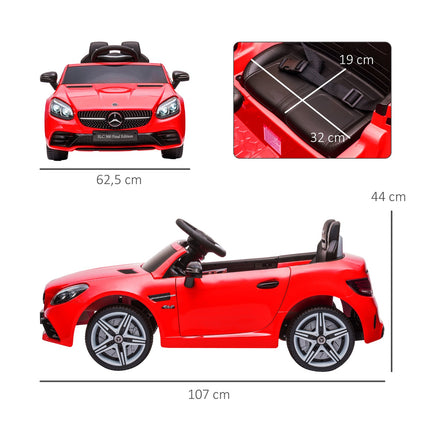 Elektroauto für Kinder, Fernbedienung, USB-Musik, Rot