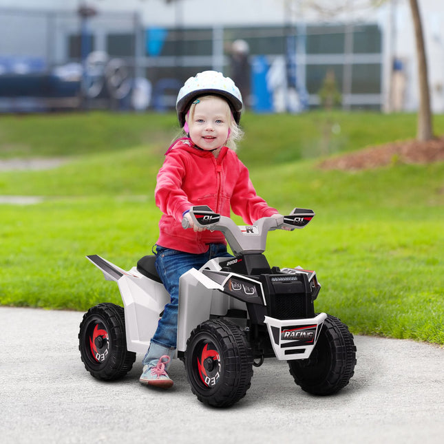 Elektro-Kinderquad – 6V, 2,5 km/h, 1,5–3 Jahre, weiß