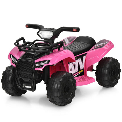Elektrisches Kinderquad mit Stauraum Mini Elektroquad mit Musik für Kinder 44 x 66 x 42 cm rosa + schwarz