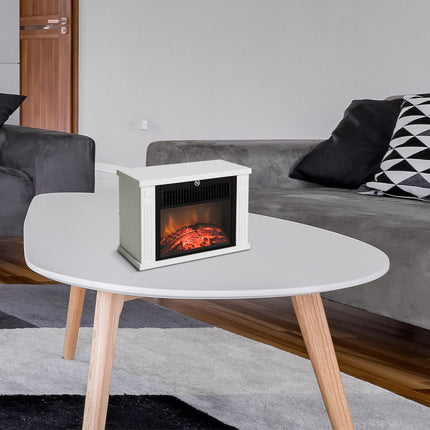 Elektrokamin mit Flammeneffekt, 1200W, Weiß