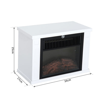 Elektrokamin mit Flammeneffekt, 1200W, Weiß