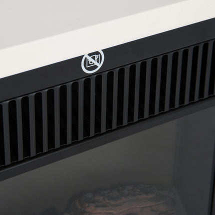Elektrokamin mit Flammeneffekt, 1200W, Weiß