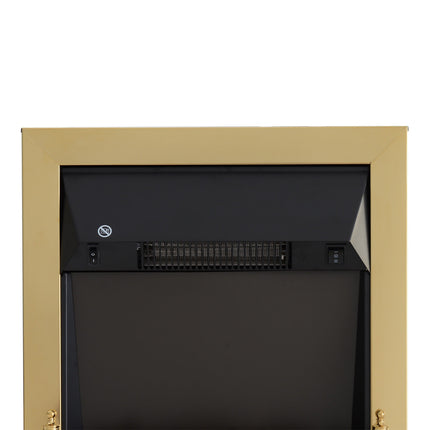 Freistehender Elektroofen, 1000/2000 W, Gold, Flammeneffekt