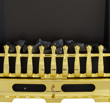 Freistehender Elektroofen, 1000/2000 W, Gold, Flammeneffekt