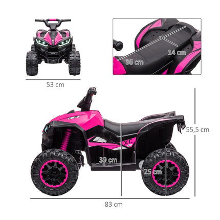 Quad électrique, quad pour enfants avec port USB, moto pour enfants avec lecteur de musique MP3, phare, véhicule pour enfants de 3 à 5 ans
