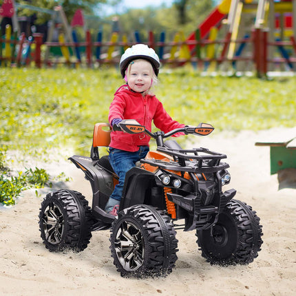 Elektro-Quad für Kinder 3-5, 12V mit MP3 & USB, Orange