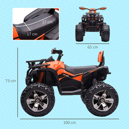 Elektro-Quad für Kinder 3-5, 12V mit MP3 & USB, Orange