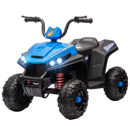 Electric quad bike for children, 12V, 4-wheel suspension, MP3, blue