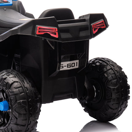 Electric quad bike for children, 12V, 4-wheel suspension, MP3, blue