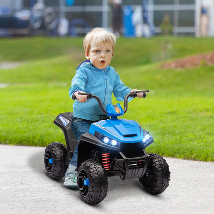 Electric quad bike for children, 12V, 4-wheel suspension, MP3, blue