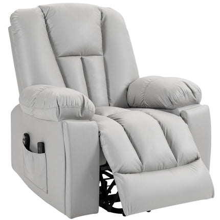 Elektrischer Relaxsessel - Massage, Federkern, Hellgrau