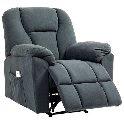 Relaxmassagesessel mit Heizung & USB, dunkelgrau