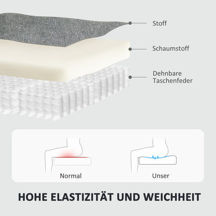 Massagesessel mit Heizung & USB, Dunkelgrau
