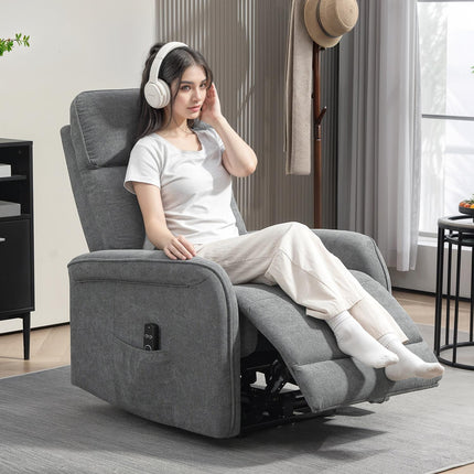 Massagesessel mit Heizung & USB, Dunkelgrau