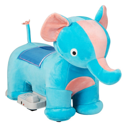 Electric ride-on toy in animal shape plush car toy car for children aged 3 years and over blue