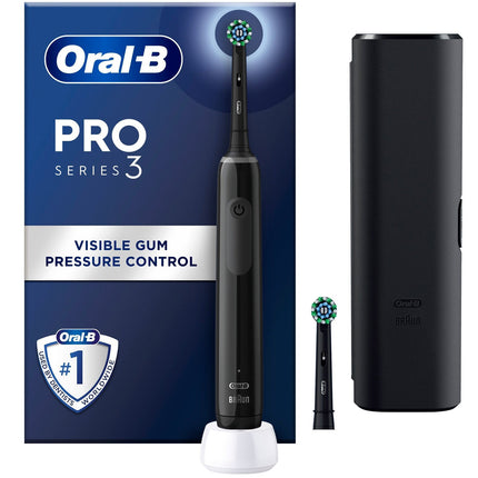 Brosse à dents électrique Pro3 Black + Recharge supplémentaire + TC