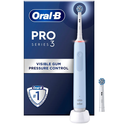 Brosse à dents électrique Pro3 Bleue + Recharge supplémentaire