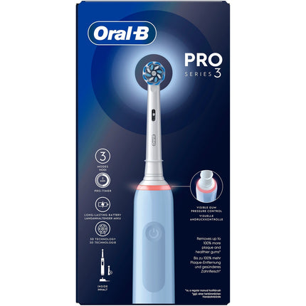 Brosse à dents électrique Pro3 Bleue + Recharge supplémentaire