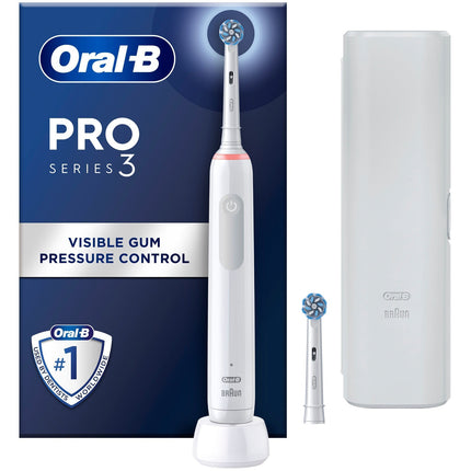 Brosse à dents électrique Pro3 White + Recharge supplémentaire + TC