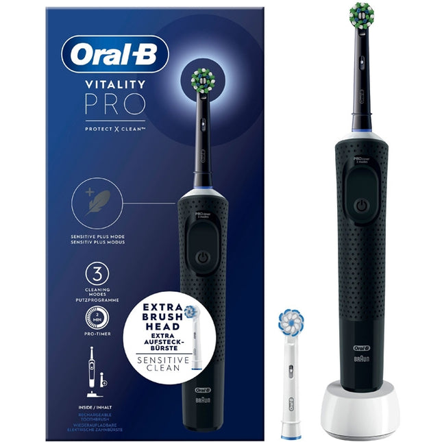Elektrische Zahnbürste Vitality Pro Black Extra Refill