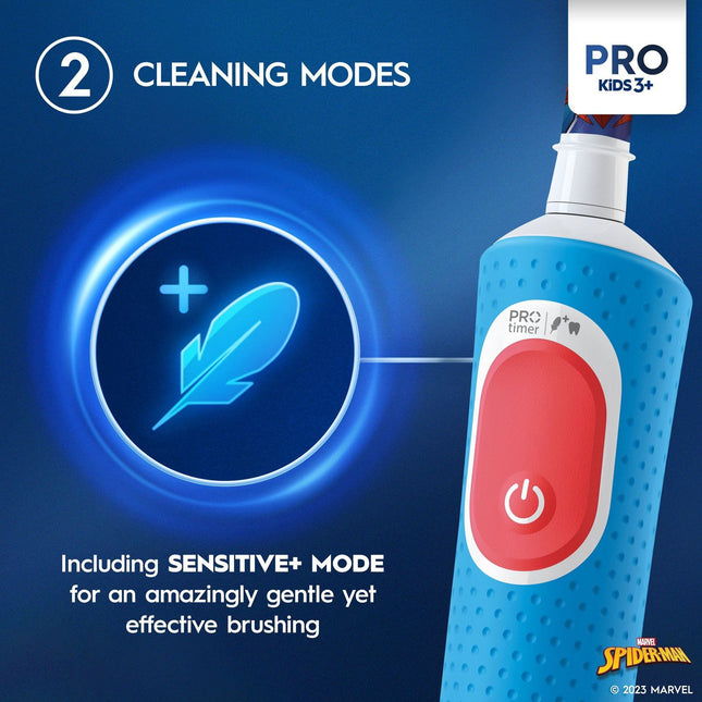 Elektrische Zahnbürste Vitality Pro Kids Spiderman + Extra Refill