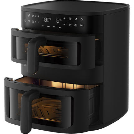 Electrolux 800 Dual Air Fryer, Stacked Baskets 4 L + 7.6 L, Sync Finish