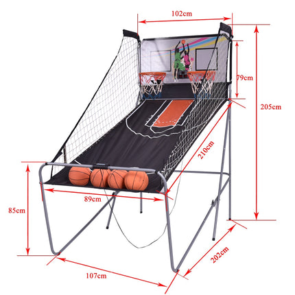 Elektronisches Basketball-Arcade-Spiel, Doppelkorb, LED-Anzeigetafel
