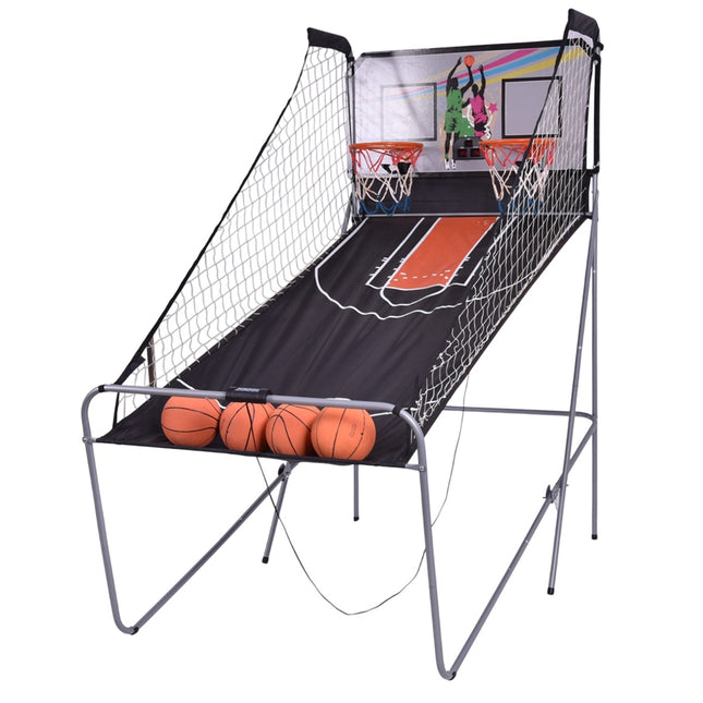 Elektronisches Basketball-Arcade-Spiel, Doppelkorb, LED-Anzeigetafel