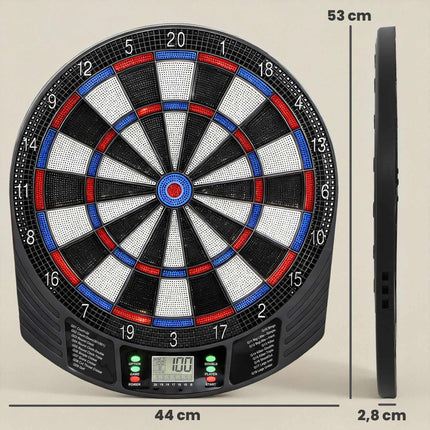 Elektronische Dartscheibe, 1-8 Spieler, LCD-Display, 6 Dart-Sets