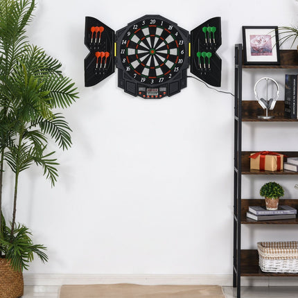 Elektronischer Dartschrank, 216 Spiele, 12 Darts, ABS-PP