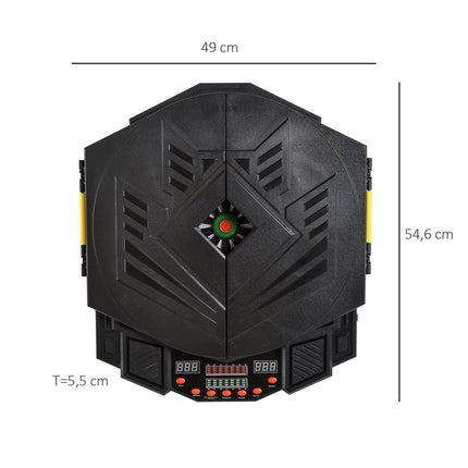 Elektronischer Dartschrank, 216 Spiele, 12 Darts, ABS-PP