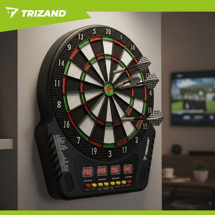 Elektronisches Dartboard-Set, 4 LED-Anzeigen, 6 Darts