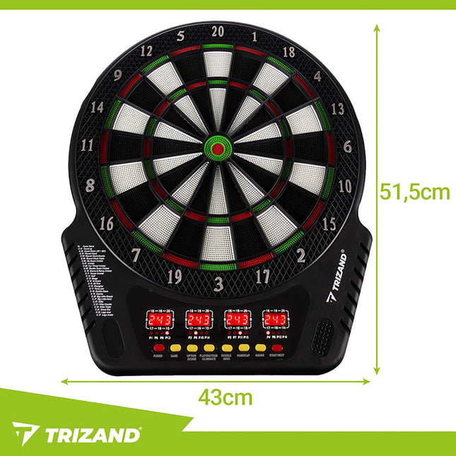Elektronisches Dartboard-Set, 4 LED-Anzeigen, 6 Darts