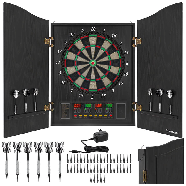Elektronische Dartscheibe mit LED, 27 Spielen, 16 Spielern