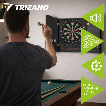 Electronic Dartboard with LED, 27 Games, 16 Players