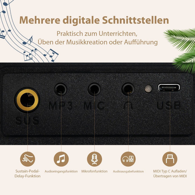 Elektronisches Keyboard 88 Keyboard E-Piano Digital Keyboard Musikinstrumentenset