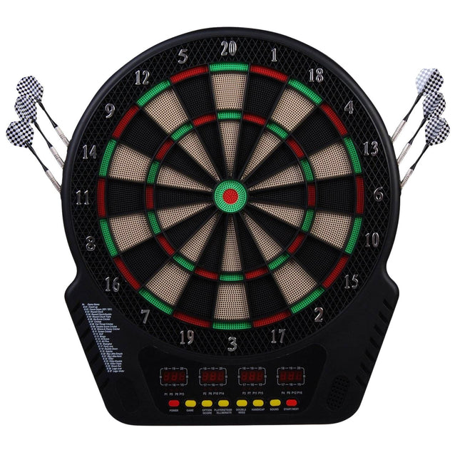 Elektronische Dartscheibe, 27 Spiele, 16 Spieler, 6 Darts