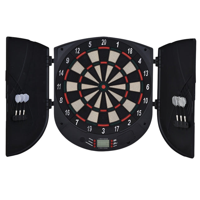 Elektronische Dartscheibe mit Tür, automatischer Wertung, 26 Spielen