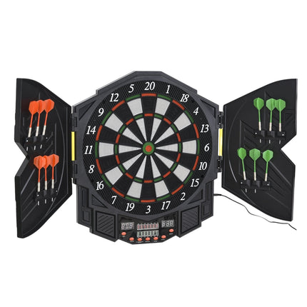 Elektronischer Dartschrank, 216 Spiele, 12 Darts, ABS-PP
