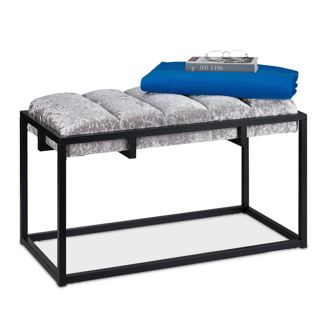 Elegante Sitzbank mit Samtpolsterung